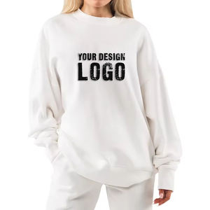 Sweat-shirt décontracté en coton pour femme, surdimensionné, personnalisé, épaules tombantes, fitness, sport, sweat-shirts à capuche pour femme - Product Image 5