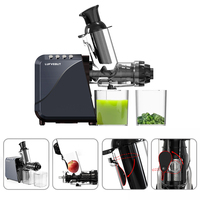 Slow Juicer met grote opening voor fruit, vertraagde persing, minder oxidatie, koudgeperste fruitsapmachine