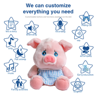 Boneka Hewan Lucu Beruang Curious Bear Ours Cubby Custom OEM, Boneka Plush Rick Morty, Mainan Hewan Lembut Isi Kapas dengan Kotak Kemasan