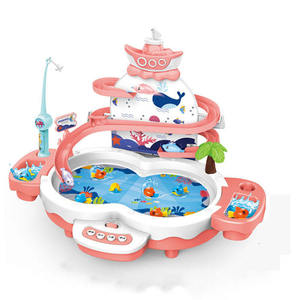 Jouet de pêche électrique 3-en-1 multifonctionnel en plastique pour enfants, avec piste magnétique, musique et puzzle pour bébé, pour l'éveil et l'interaction parent-enfant - Product Image 1