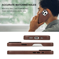 Coque arrière fine en cuir véritable de luxe personnalisable pour 16 Pro, résistante aux chocs et à l'eau, design professionnel, étui pour téléphone portable