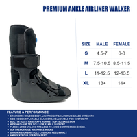 Botte de marche pour adulte sur mesure en plastique moulé avec coussin d'air et base large, pour la récupération du tendon d'Achille et la protection de la cheville