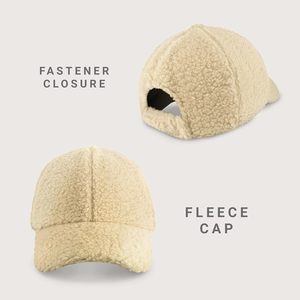 Sherpa Baseball <b>Cap</b> Unisex Fleece Adjustable <b>Winter</b> Hat for Outdoor Use - Product Image 2