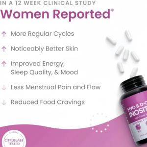 Suplemento Premium de Inositol, Cápsulas de Mio-Inositol, Apoyo para Mujeres, Vitamina Folato, Inositol para Mujeres, Cápsulas de D-Chiro-Inositol - Product Image 5