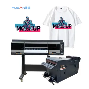 Tucan digital mesin cetak DTF 60cm 40cm 30cm Pet Film DTF Printer dengan 2 kepala xp600 untuk kain apapun