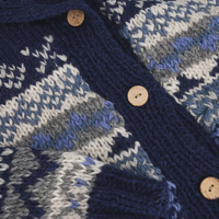 Pull cardigan en tricot jacquard classique polyvalent décontracté pour homme à manches longues