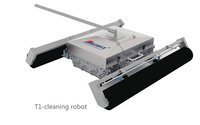 Robot de nettoyage de panneaux solaires MULTIFIT MR T1 à reconnaissance visuelle IA, entièrement automatique, sur chenilles, nettoyage sec et humide, pour panneaux photovoltaïques