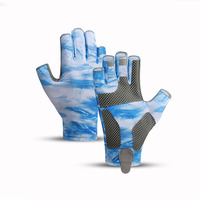 Gants de pêche de nuit d'été imperméables, respirants, antidérapants, en microfibre, unisexes, équipement de protection pour sports de plein air avec lampe de poche