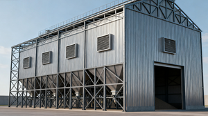 Tienda de aluminio prefabricada de metal de almacén temporal industrial para Taller de acero resistente <span class=keywords><strong>grande</strong></span> de 30x40m - Product Image 4