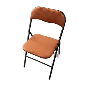 Hot Selling <span class=keywords><strong>Black</strong></span> Metal Leather Folding <span class=keywords><strong>Chair</strong></span> Melhor Preço Cadeira de Lazer para Restaurante Sala de Estar Hotel Outdoor School Park Use - Product Image 1