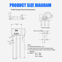 Sensor Magnetik 2.5-38V BL-HE-ST3206 CMOS Bipolar Sensitivitas Tinggi Micropower Sensor Hall