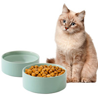 IKITCHEN Bol en céramique lumineux pour chat et chien, gamelle pour nourriture et eau, 400 ml 13 oz