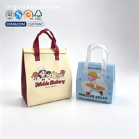 Sac isotherme non tissé de 7 pouces en bâche avec motif lettres pour panneaux solaires, idéal pour l'emballage alimentaire, la livraison à emporter et les gâteaux - Portable et pliable