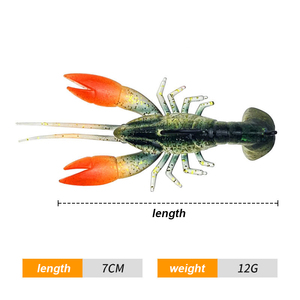 Leurre souple artificiel Youxian pour la pêche en mer, crevette lestée en forme de <span class=keywords><strong>marteau</strong></span>, 7cm 12g, sans hameçons, pour usage en mer et en eau douce - Product Image 6