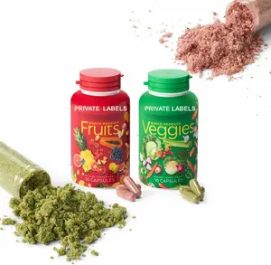 Пользовательские логотип пищевая добавка энергетический баланс витамины и минералы супер природные фрукты и овощи добавки капсулы