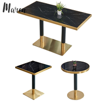 Tables à manger rectangulaires modernes, tables en gros à prix abordable, mobilier pour café, pizzeria, bistrot, restaurant de restauration rapide, table en marbre