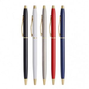 Ys89 Logo Printed 7 Color Twist Metal Slim Signing Rotation Corporate Business Activity Gift Ballpoint <b>Pen</b> Custom Gifts - Product Image 1