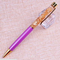 Stylos à bille à paillettes dorées à prix d'usine bon marché, stylo flottant créatif, stylo à bille liquide à feuille d'or pour cadeaux promotionnels