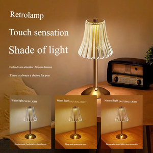Luxury Iron LED Table Lamp Bedroom Bedside Night Lamp Touch Control Warm White Modern Design High-End Atmosphere <strong>Small</strong> <strong>Battery</strong> - Product Image 2