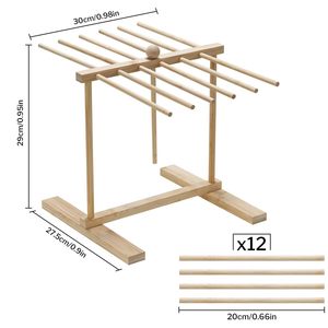ชั้นวางเส้นก๋วยเตี๋ยวไม้รูปวงรีแบบถอดประกอบได้ ชั้นวางอาหารไม้เนื้อแข็งสำหรับครัว PNCYJT-46 - Product Image 2