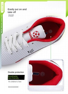 Zapatos de Fútbol para Niños, Unisex, Parte Superior Sintética, Tacos Rotos, para Estudiantes de Primaria, Fútbol Sala Interior - Product Image 5