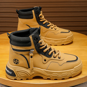 Scarpe da <span class=keywords><strong>Uomo</strong></span> Best-Seller per Tempo Libero e Montagna, <span class=keywords><strong>Stivali</strong></span> da Lavoro Antiscivolo con Tomaia in Pelle, Impermeabili e Suole Spesse, <span class=keywords><strong>Stivali</strong></span> <span class=keywords><strong>Bianchi</strong></span> - Product Image 1