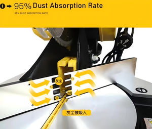 Scie à onglet professionnelle 2200W 255mm, système d'extraction des poussières, pour la découpe de <span class=keywords><strong>plinthes</strong></span> <span class=keywords><strong>en</strong></span> bois massif - Product Image 3