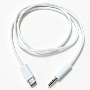 Adaptateur de casque de type <span class=keywords><strong>C</strong></span> à prise femelle 3,5 mm, puce DAC intégrée, cordon audio stéréo tressé pour tablette et téléphone - Product Image 1