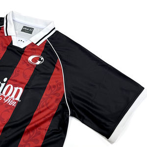 サッカージャージーTシャツカスタムレトロストライプ昇華プリントメンズサッカージャージートップ - Product Image 5