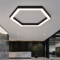 Kit d'éclairage LED hexagonal commercial avec modules de plafond en nid d'abeille connectés