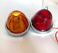 Feu de position latéral pour remorque à lentille en verre Watermelon H11, LED rouge ambre, indicateur LED, 12V 24V, jaune blanc