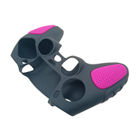 Coque de protection en silicone bicolore multicolore pour manette PS5 Dualsense antidérapante compatible avec chargeur Dock