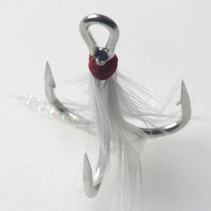 Hameçon à trois branches pour la pêche à la mouche, taille 4/0, pour la truite et l'utilisation en mer - Product Image 3