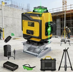 ชุดเลเซอร์ระดับพื้น 4 มิติ สีเขียว ปรับระดับอัตโนมัติ 360 องศา แนวนอนและแนวตั้ง 16 เส้น พร้อมขาตั้งกล้อง - Product Image 1