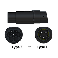 Adaptor EV Premium Gen 1 Gen 2 Tipe 2 ke Tipe 1 110V~250V 32A Bersertifikasi CE FCC Konektor Konverter Pengisian Daya Kendaraan Listrik AC