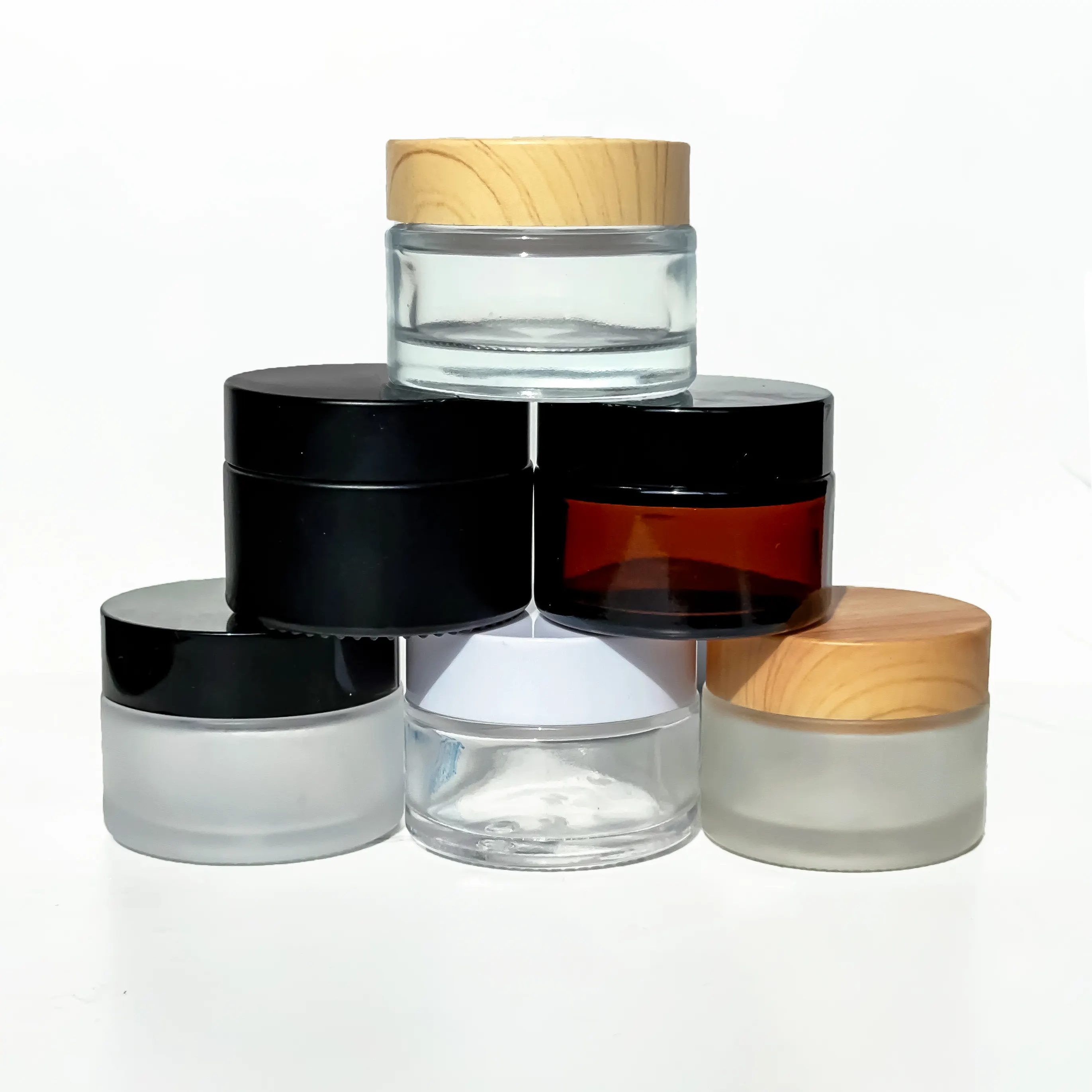 Amber and Clear containers luxury cosmetic containers for beauty products cream
