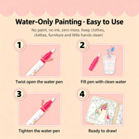 Livre de Peinture Magique à l'Eau Multicolore Réutilisable pour Enfants, Sans Salissures sur les Mains, Vente en Gros Usine
