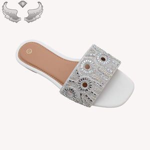 Sandales et pantoufles pour femmes de haute qualité, élégantes et scintillantes, avec strass, marque privée - Product Image 2