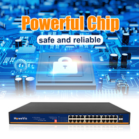 Switch réseau PoE+ 24 ports Gigabit 400W 2 SFP non géré pour point d'accès sans fil WiFi 6 Bâtiment intelligent