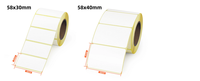 Taille personnalisée blanc vierge 50*25mm étiquette d'expédition thermique rouleau d'étiquette de code à barres
