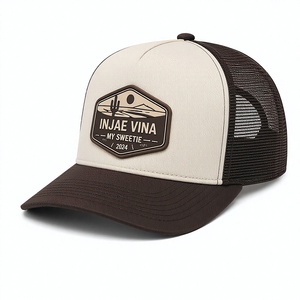 Gorra Trucker Personalizada al por Mayor con Logo, Estilo Vintage, Malla Transpirable, Parche de Goma, 5 Paneles, Estructurada, Perfil Medio, Alta Calidad - Product Image 2