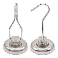 17KG Vertical/3KG Force latérale crochet magnétique rotatif à 360 degrés D25 accrocher des fournitures de cuisine N33 N50 N54 Pot aimant en néodyme
