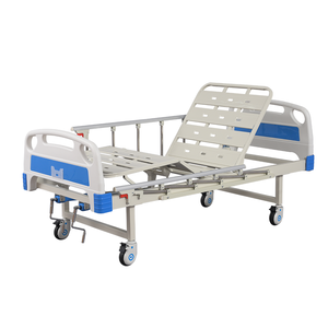Tempat Tidur Rumah Sakit Multifungsi Elektrik & Manual Harga Pabrik OEM, Ranjang Medis Manual 2 Engkol dari Logam & Baja untuk Rumah Sakit - Product Image 4