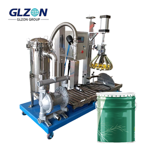Machine de remplissage semi-automatique pneumatique de haute précision avec pompe à engrenages, pesage et filtration, 380V/220V, pour colle, peinture et revêtement - Product Image 1