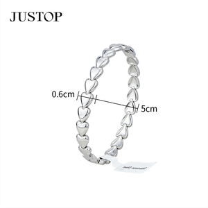 Bangles OEM/OEM custom waterproof stainless steel Gold plating Fashion Jewelry hypoallergenic supplies cuff bracelet bangle - Product Image 2