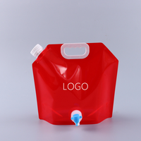 Sachet Doypack à bec verseur personnalisé imprimé 5L avec grande poignée, thermoscellé, pour emballage de liquides alimentaires et d'eau