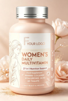 Complément Multivitaminé Féminin avec Collagène Marin et Acide Hyaluronique – Soin de la Peau et Bien-être Corporel pour Femmes