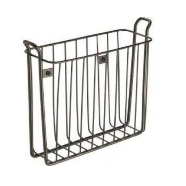 Portariviste A Parete In Metallo - Organizzatore Per Libri E Giornali Con Montaggio Facile (26x25x7cm) - Foto 2