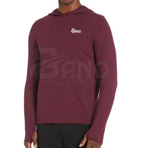 Otoño hombres gimnasio Fitness sudaderas con capucha secado rápido ligero personalizable Logo diseño sólido con cremallera alta calidad bajo MOQ - Product Image 3