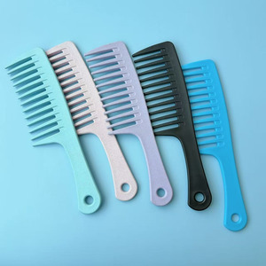 Peigne classique à dents larges résistant à la chaleur avec des dents en nylon pour démêler les cheveux bouclés, utilisation en <span class=keywords><strong>salon</strong></span>, poignée en plastique confortable - Product Image 1